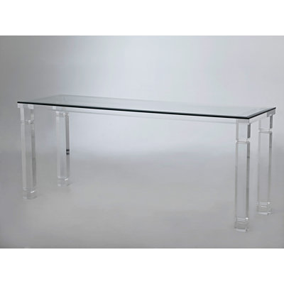 Angelina 54'' Glass Top Console Table