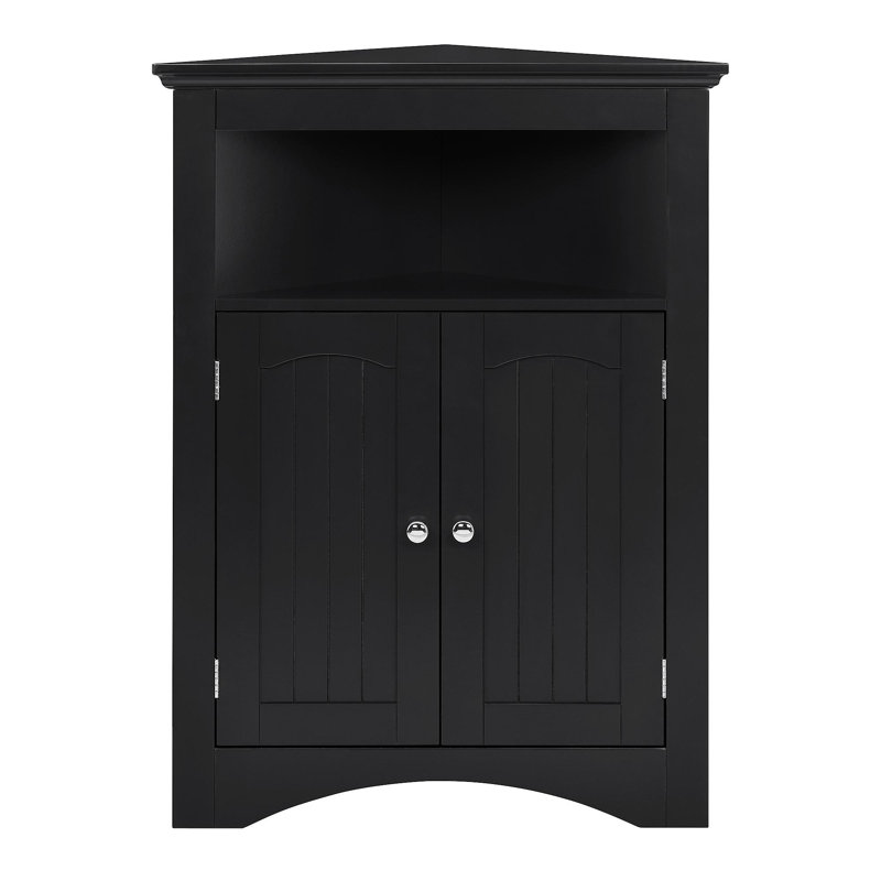 Armoire de buffet, armoire de coin, armoire de coin de plancher de salle de bain avec portes et tablettes, cuisine, salon, armoire de rangement autoportante pour salle de bain