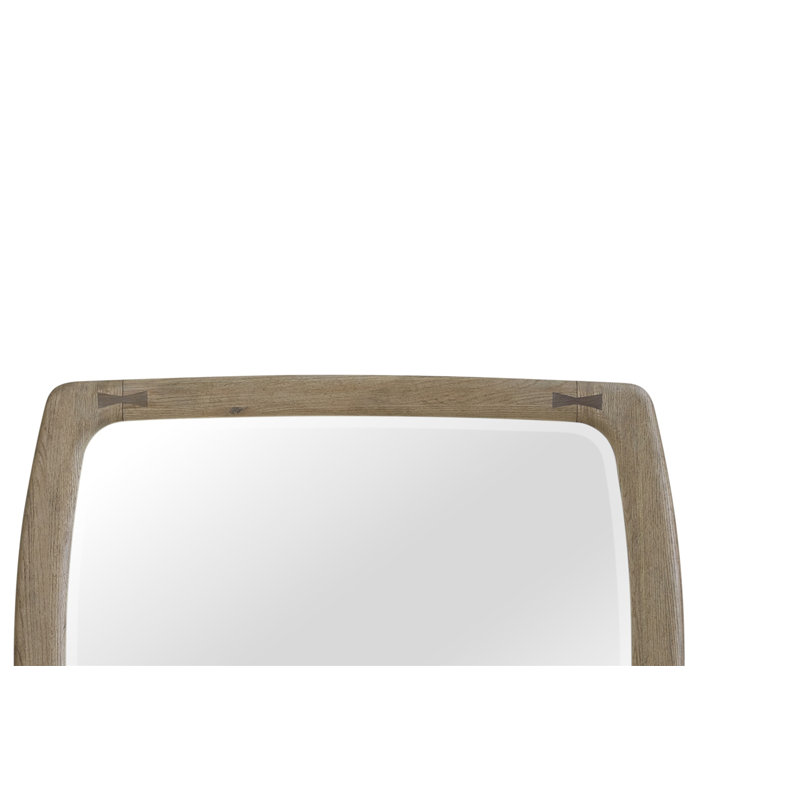 Miroir d'inspiration anglaise en chêne noueux avec nœuds papillon