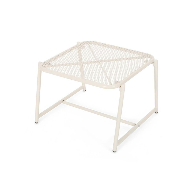 Table d'appoint Kincaid, Blanc mat, 13.25" H x 19.5" W x 18" D