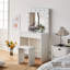 Dressing Table,80X40x140cm Vanity Makeup Set with Stool