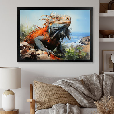 " Lizard On Rock I "