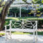 Banc de jardin en fonte à motif floral pour 2 ou 3 personnes