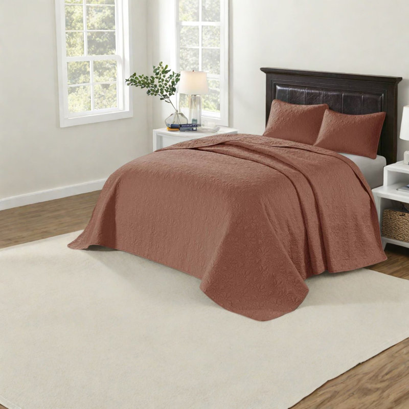 Ensemble de literie réversible pour très grand lit matelassé en polyester