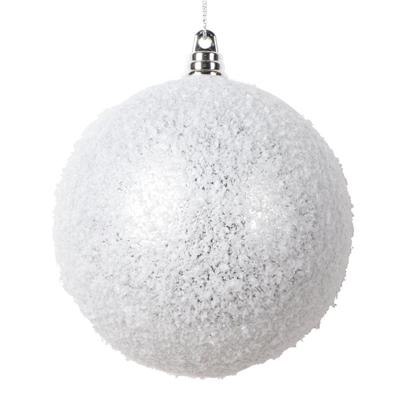 Ornement boule de Noël (ensemble de 4), H 4 po x l 4 po x P 4 po, Argent