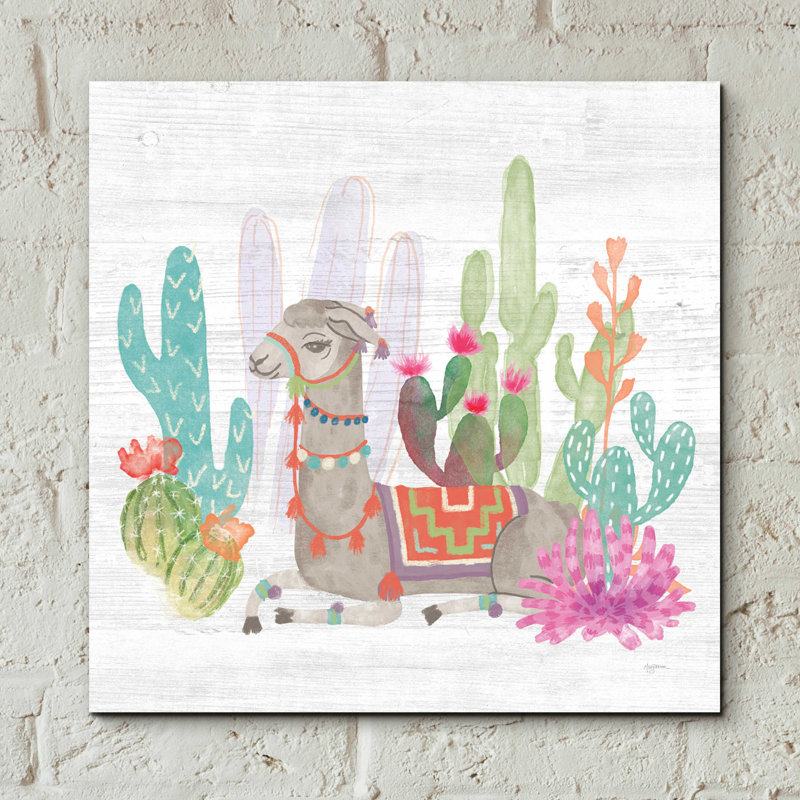 «Lovely Llamas I» par Mary Urban, H 12 po x l 12 po x P 0,13 po