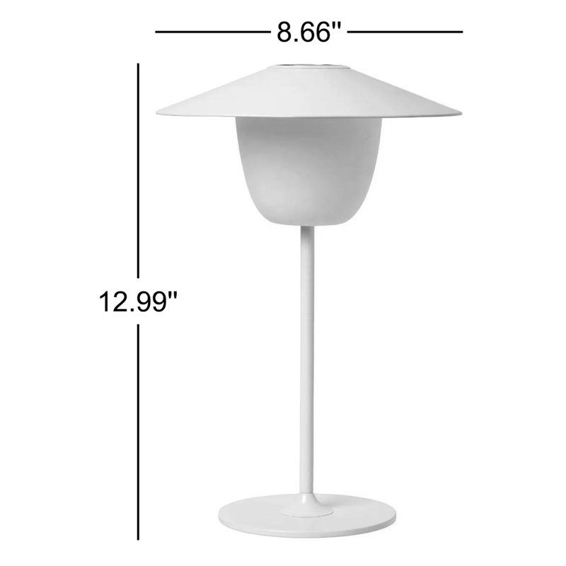 Ani 13" Metal Novelty Table Lamp, White
