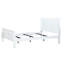 Lit simple en bois massif blanc pour chambre à coucher, style, pieds de support, anglais, conception de base requise, indispensable