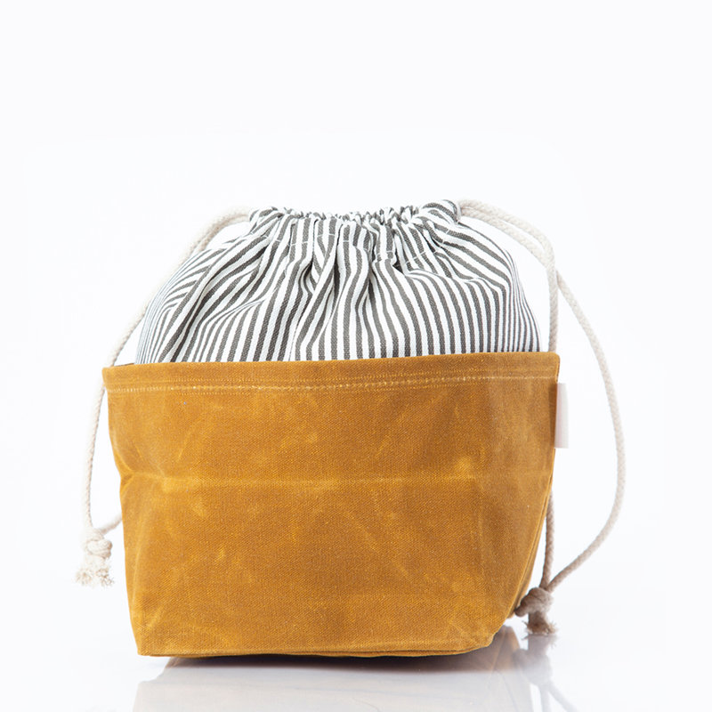 Bac élégant en toile cirée, Jaune