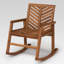 Chaise berçante d'extérieur en bois massif Harbison-1835770831