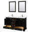 Ensemble de meuble-lavabo double 60 "avec miroir Deborah-97730154-97730155-97737073