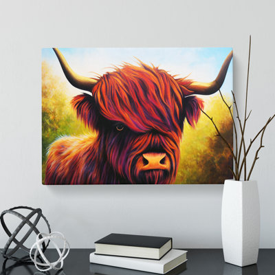 A Highland Cow - Wrapped Canvas Painting