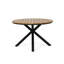 Table de salle à manger d'extérieur, plateau en bois d'acacia et pieds en métal