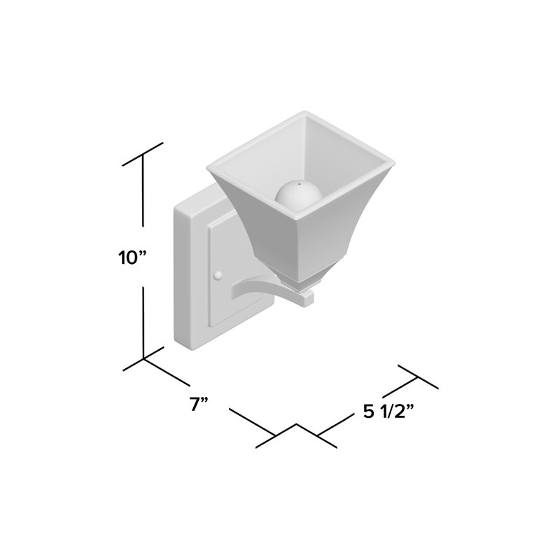 Weedman Armed Sconce, Satin nickel