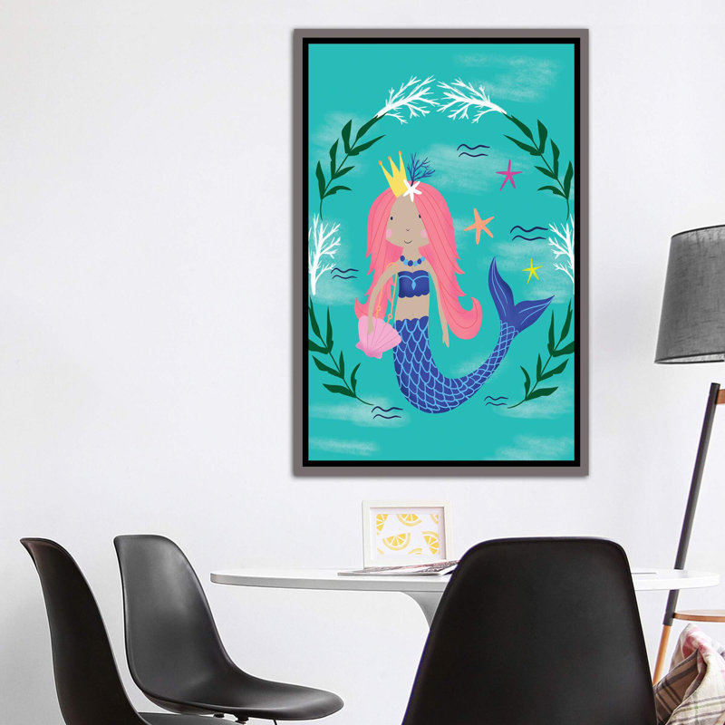 Magical Mermaids par Louise Allen - impression d'art graphique, H 60 po x l 40po x P 1,5 po, Pas de tapis