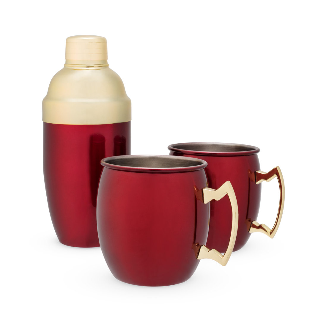 Red Mule Mug & Cocktail Shaker Gift Set Twine