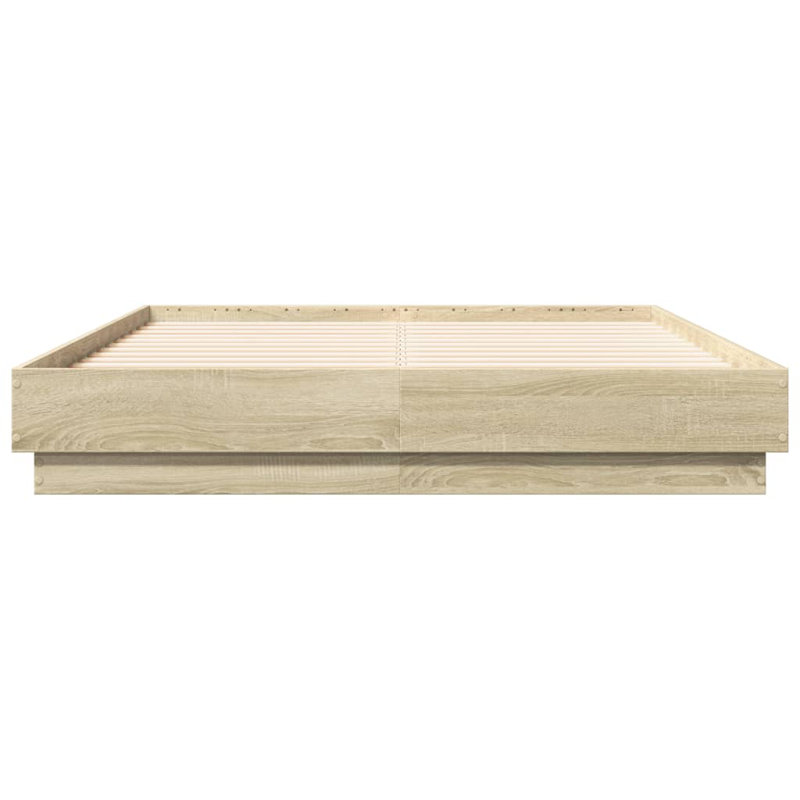 Noar Bed Frame, UK Small Double - DE 120 x 190 cm, Sonoma Oak