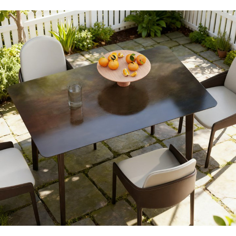 Table de cuisine Mid-Century Nordic, Acajou foncé