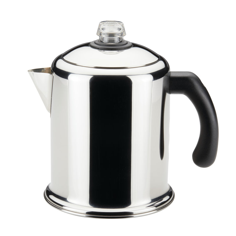 Farberware Classic Yosemite 8-Cup Stainless Steel Coffee Percolator for Stovetop