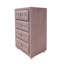 Commode rose en tissu