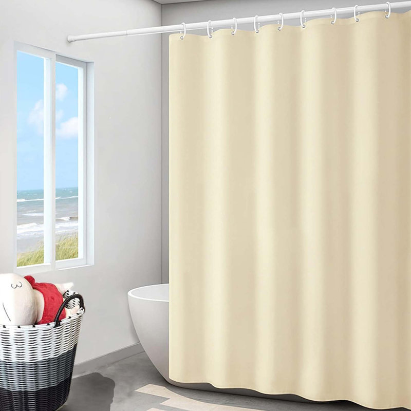 Water Resistant Shower Curtain with Hooks