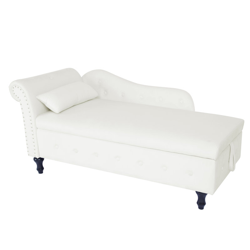 Méridienne Casy, 100 % polyester blanc