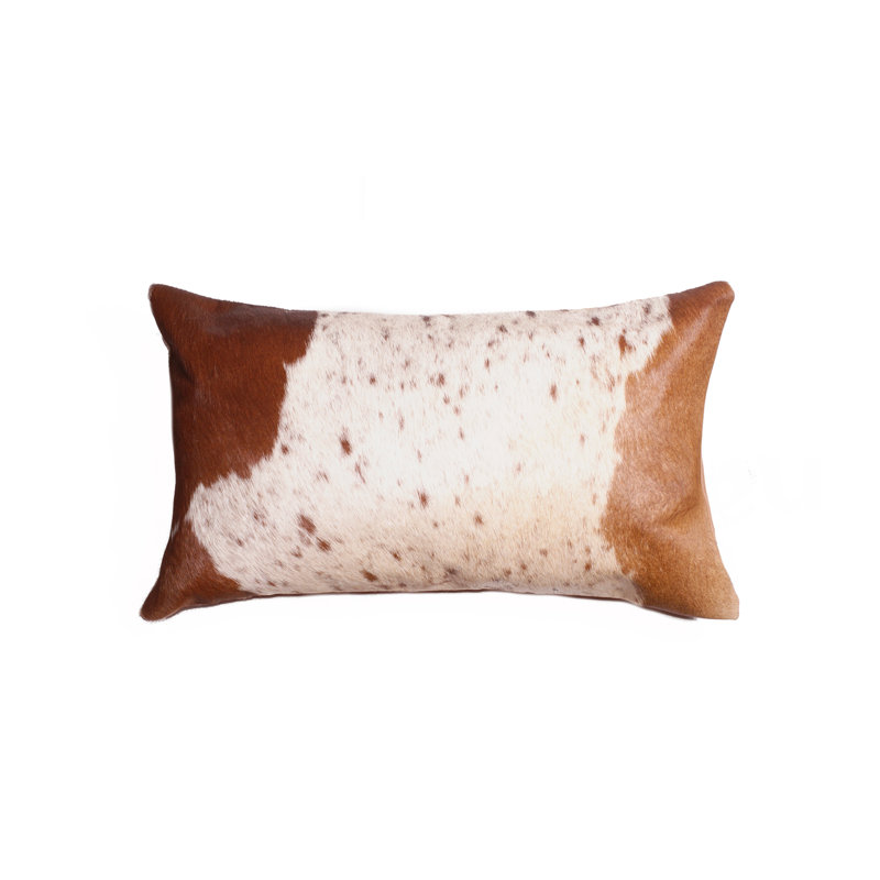 Torino Animal Print Leather/Suede Throw Pillow