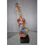 Statue graffiti en résine de violon, Hinesville, art abstrait moderne pour la maison, bureau, 9 po x 10 po x H 26 po