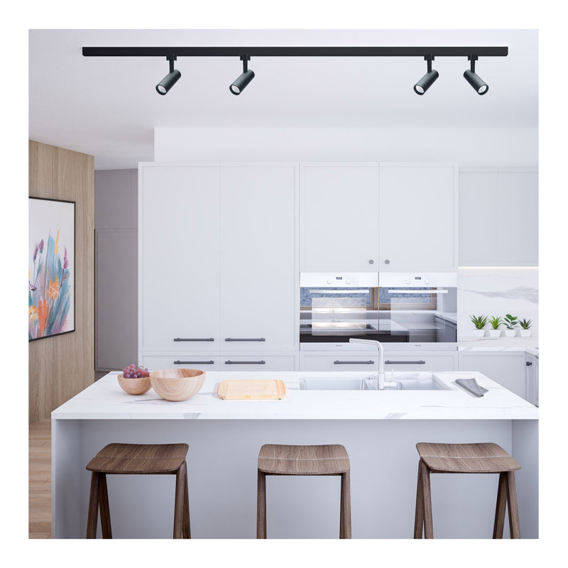 30 Watt LED Track Head 48 Degree Beam Spread J-Style Track 5 CCT Selectable , Matte Black