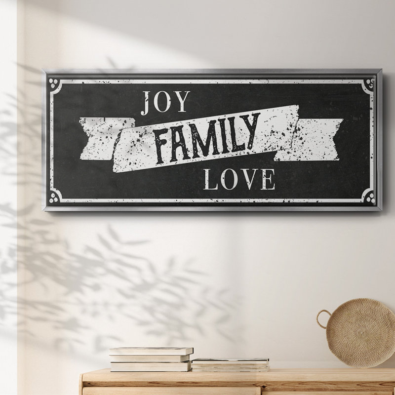 Joy Family Love - toile encadrée
