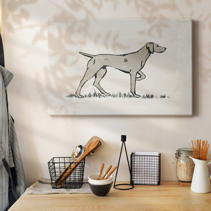 Neutral Pointer I-Gallery Wrapped Canvas, 12" H x 18" W