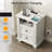 MDF 2-Drawer Jameson With Outlet, Black Brushed Handles, 19.7X13.8X25.8In - 1Pc-913845076
