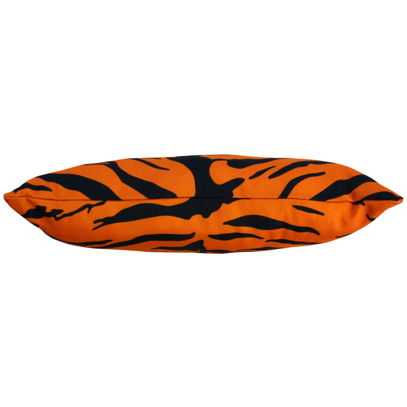 Animal Print Reversible Throw Pillow, Orange