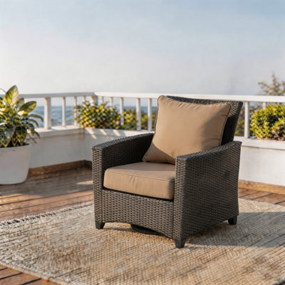 Coussins de siège profond 22 po x 24 po x 5 po pour l'extérieur / intérieur (ensemble de 1), coussins de siège et de dossier toutes saisons pour meubles de patio