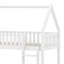 Lit superposé simple au dessus d'un lit simple avec lit gigogne et tiroirs de rangement, lit superposé avec toit Playhouse, cadre de lit de maison en bois