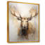 Portrait d'un orignal beige et doré - impressions sur toile-792492465-792492453