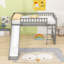 Lit mezzanine simple avec échelle et glissade-471905545