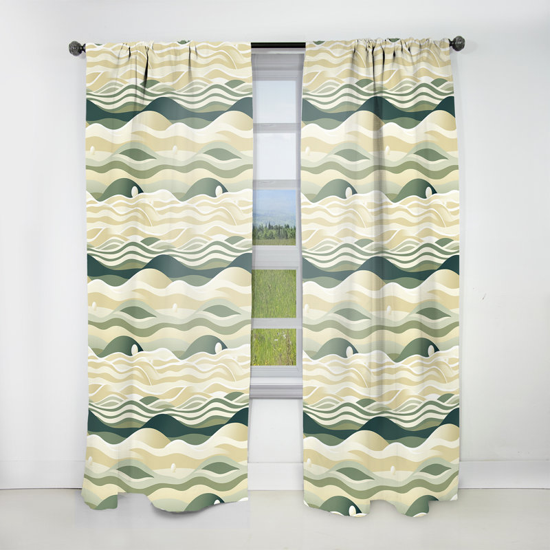 Rideau Coastal Simplicity III - Rideau moderne - Velours obscurcissant - 1 panneau, L 52 po x L 84 po