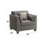 Chaise en lin Laurissa avec 3 coussins