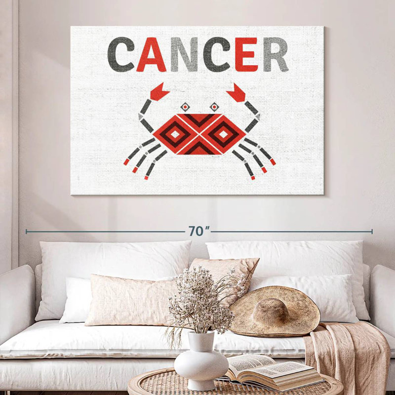 Zodiaque du cancer Adella, H 34 po x l 51 po
