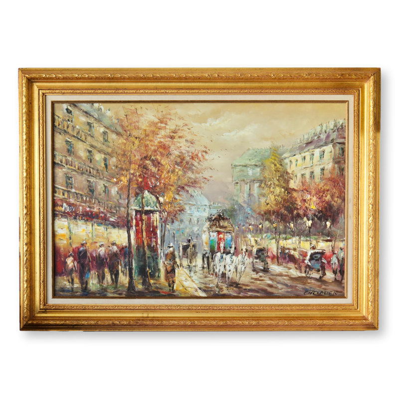 Roberte Chevalier, début des années 1900, grande ville de Paris, peinture à l'huile