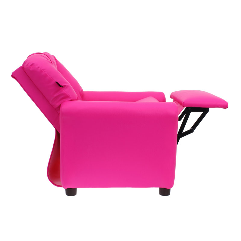 Fauteuil inclinable pour enfant, Similicuir rose