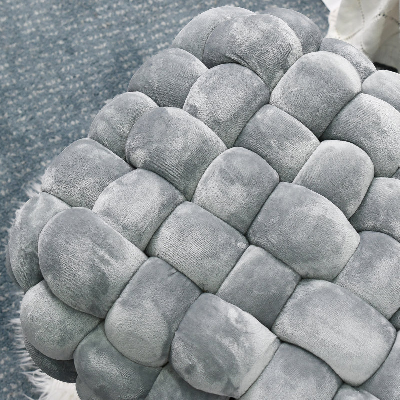 Opheim Velvet Ottoman, Griffin  Velvet