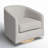 Saiya Velvet Swivel Armchair - Grey-1348902398