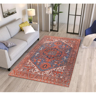 Tapis décoratif coloré à motif oriental rétro