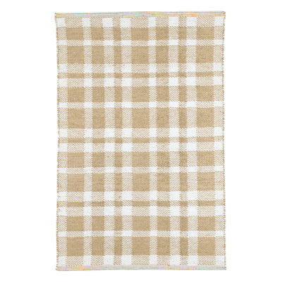 Tapis intérieur / extérieur kaki Tattersall