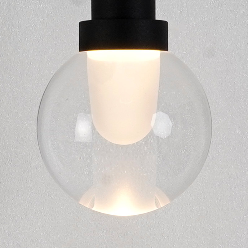 1-light Clear Mini Sphere Pendant Light Transparent Creative Globe Pendant Light