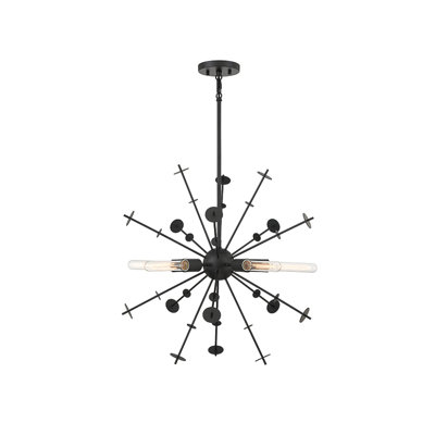 Luminaire suspendu 5 lumières en laiton naturel