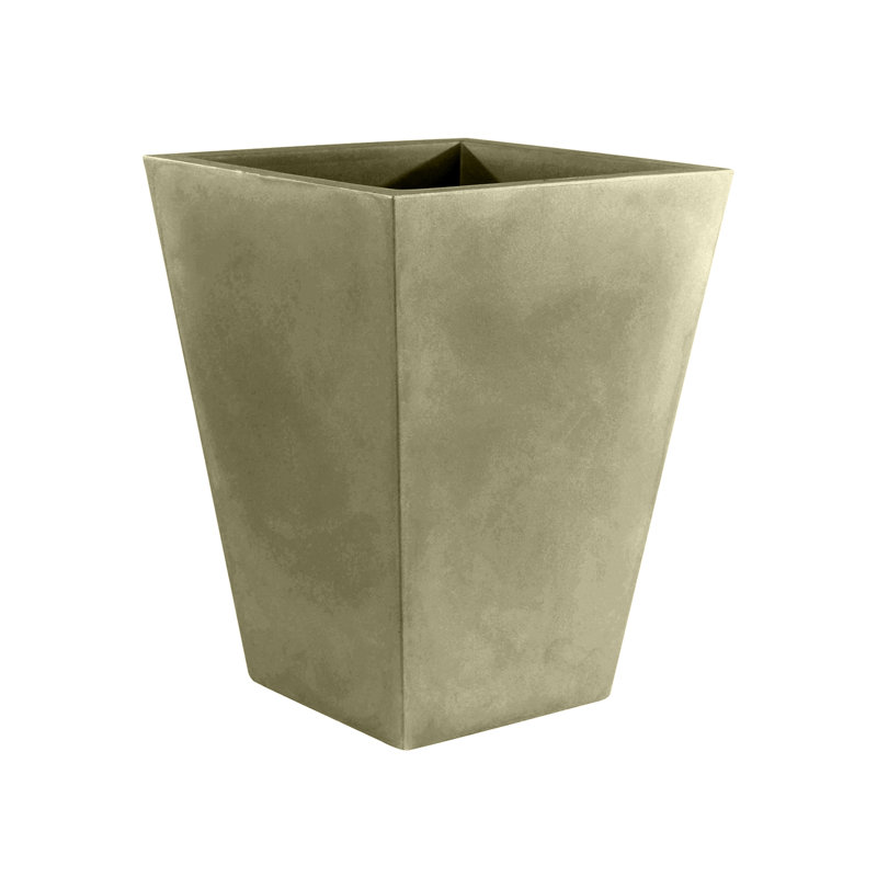 Nano Resin Pot Planter, 14.25" H x 7" W x 7" D, Taupe
