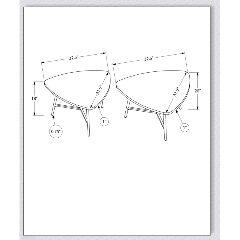 Ensemble de 2 tables gigognes et tables d'appoint élégantes, parfaites pour les petits salons et les décors modernes.